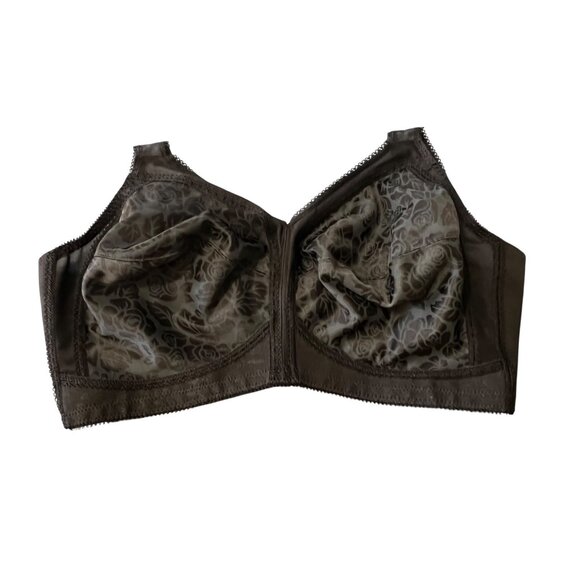 Playtex 44DD Full Coverage Bra Wireless 4693  Black  Shoulder Support - Picture 1 of 7